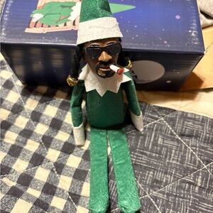Green Holiday Elf Figurine